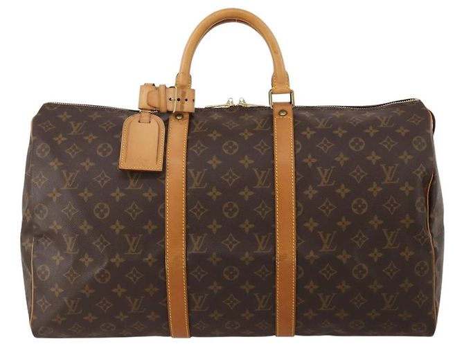 LOUIS VUITTON Monogram Keepall 50 Boston Bag M41426 LV Auth 200409V Monogramm - Ansicht 13