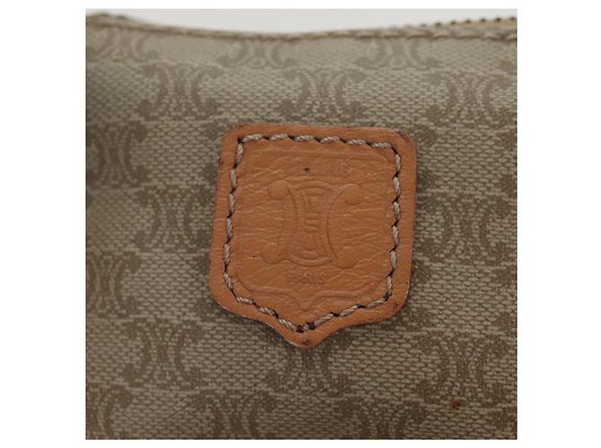 Céline Borsa a mano CELINE Macadam Canvas PVC Beige Gold Auth 201135V D'oro - vista 12
