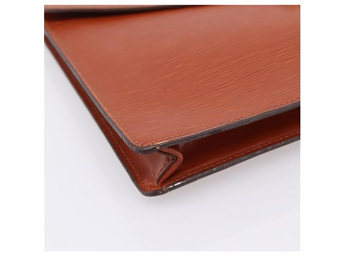LOUIS VUITTON Epi Porte Documents Senatur Briefcase Brown M54453 LV Auth LN129 Marrone - vista 14