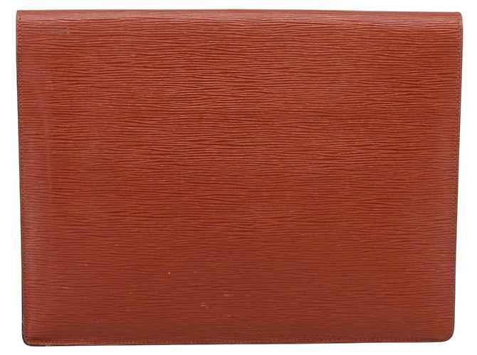 LOUIS VUITTON Epi Porte Documents Senatur Briefcase Brown M54453 LV Auth LN129 Marrone - vista 2
