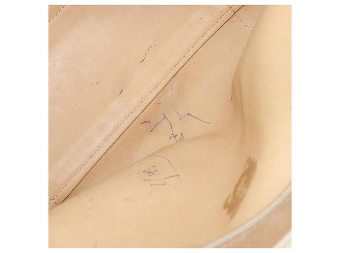 Borsa a mano LOEWE Amazona 28 Camoscio Beige Tono Oro Auth 204571V - vista 11
