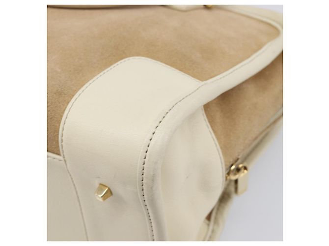Borsa a mano LOEWE Amazona 28 Camoscio Beige Tono Oro Auth 204571V - vista 17