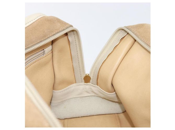 Borsa a mano LOEWE Amazona 28 Camoscio Beige Tono Oro Auth 204571V - vista 21