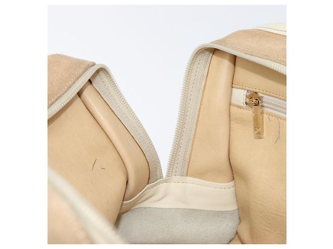 Borsa a mano LOEWE Amazona 28 Camoscio Beige Tono Oro Auth 204571V - vista 22