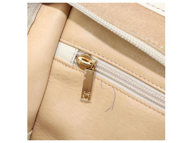 Borsa a mano LOEWE Amazona 28 Camoscio Beige Tono Oro Auth 204571V - vista 23