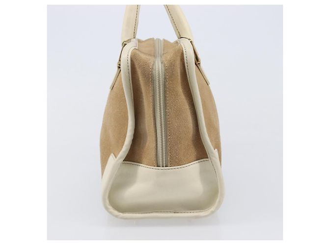 Borsa a mano LOEWE Amazona 28 Camoscio Beige Tono Oro Auth 204571V - vista 3