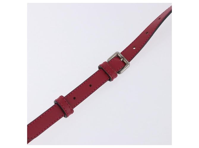 Bolso de hombro LOEWE de cuero rojo y dorado auténtico 204848 Roja - vista 17
