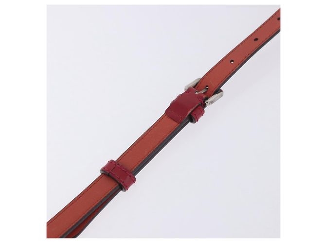 Bolso de hombro LOEWE de cuero rojo y dorado auténtico 204848 Roja - vista 18