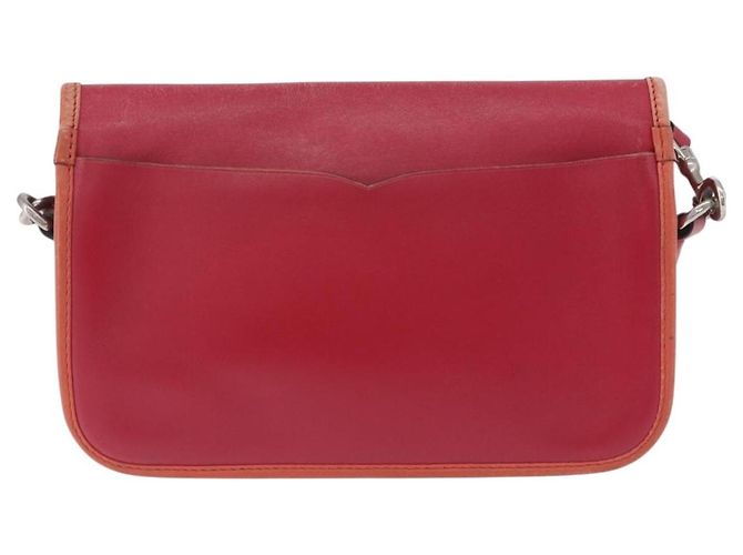 Bolso de hombro LOEWE de cuero rojo y dorado auténtico 204848 Roja - vista 2
