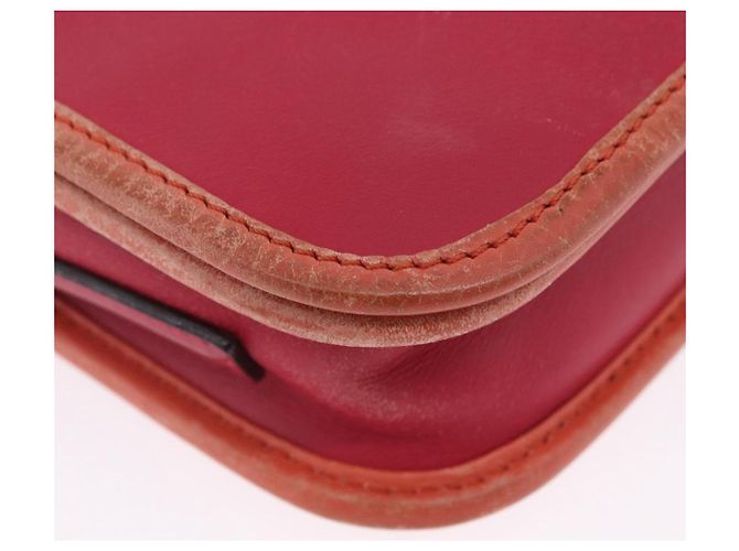 Bolso de hombro LOEWE de cuero rojo y dorado auténtico 204848 Roja - vista 20