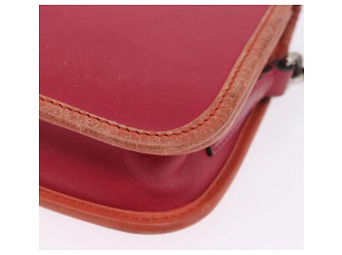 Bolso de hombro LOEWE de cuero rojo y dorado auténtico 204848 Roja - vista 21