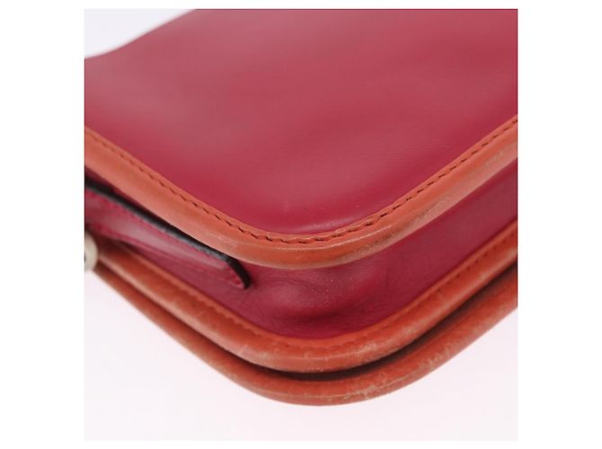 Bolso de hombro LOEWE de cuero rojo y dorado auténtico 204848 Roja - vista 22