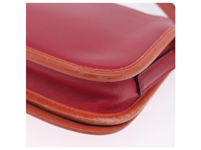 Bolso de hombro LOEWE de cuero rojo y dorado auténtico 204848 Roja - vista 23