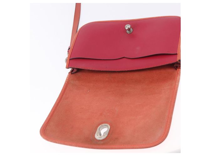 Bolso de hombro LOEWE de cuero rojo y dorado auténtico 204848 Roja - vista 25