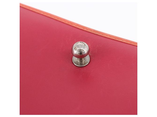 Bolso de hombro LOEWE de cuero rojo y dorado auténtico 204848 Roja - vista 27