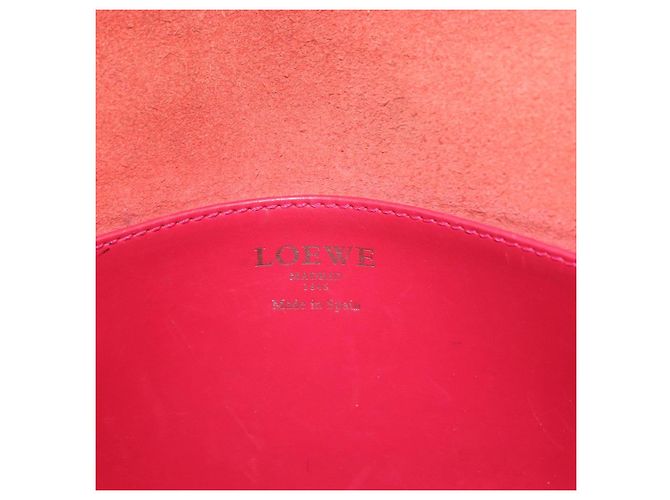 Bolso de hombro LOEWE de cuero rojo y dorado auténtico 204848 Roja - vista 28