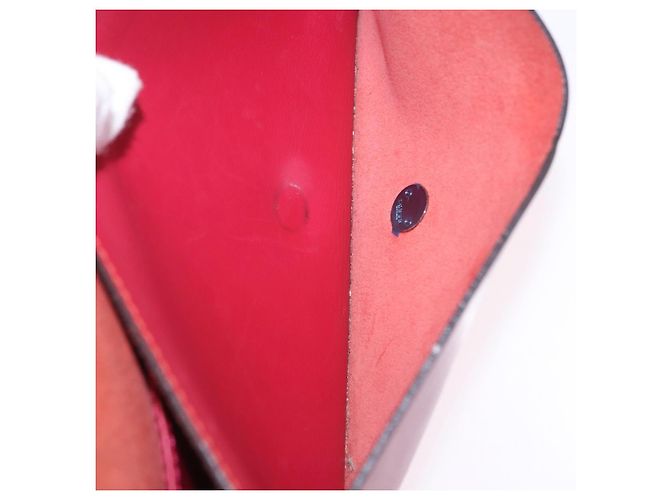 Bolso de hombro LOEWE de cuero rojo y dorado auténtico 204848 Roja - vista 33