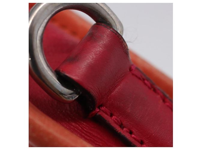 Bolso de hombro LOEWE de cuero rojo y dorado auténtico 204848 Roja - vista 34