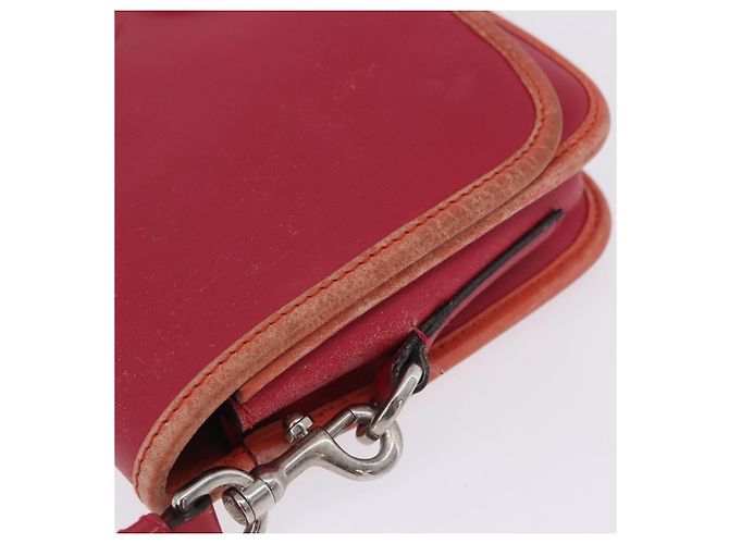 Bolso de hombro LOEWE de cuero rojo y dorado auténtico 204848 Roja - vista 6
