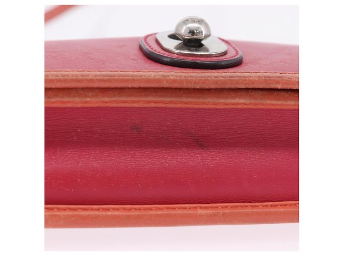 Bolso de hombro LOEWE de cuero rojo y dorado auténtico 204848 Roja - vista 8