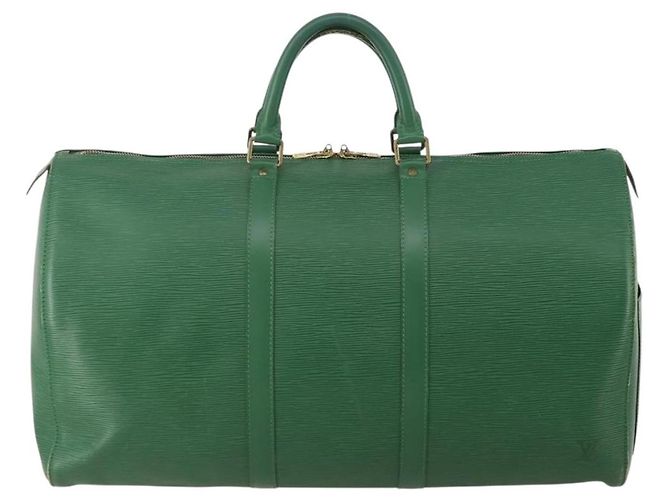 LOUIS VUITTON Epi Keepall 50 Boston Bag Green M42964 LV Auth 201319 Verde - vista 13