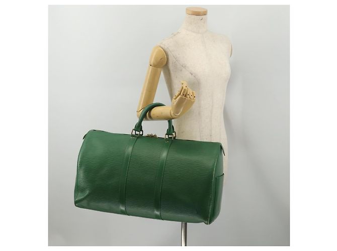 LOUIS VUITTON Epi Keepall 50 Boston Bag Green M42964 LV Auth 201319 Verde - vista 21