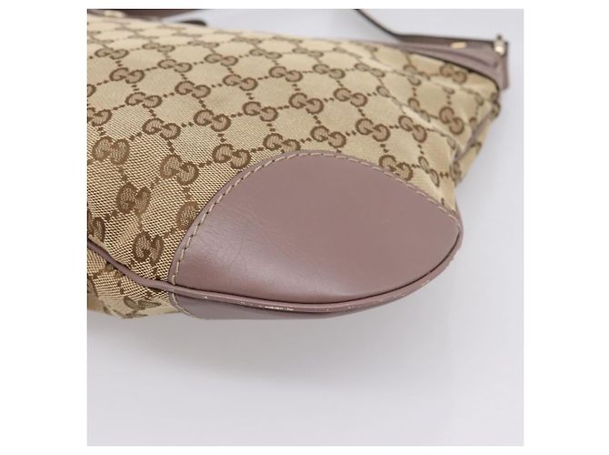Borsa a tracolla GUCCI GG Canvas Mayfair Beige Gold 257065 Auth 204812 D'oro - vista 10