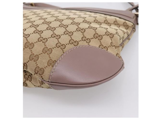 Borsa a tracolla GUCCI GG Canvas Mayfair Beige Gold 257065 Auth 204812 D'oro - vista 12