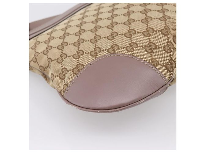 Borsa a tracolla GUCCI GG Canvas Mayfair Beige Gold 257065 Auth 204812 D'oro - vista 13