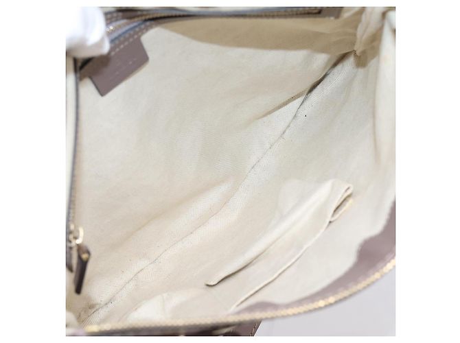 Borsa a tracolla GUCCI GG Canvas Mayfair Beige Gold 257065 Auth 204812 D'oro - vista 17