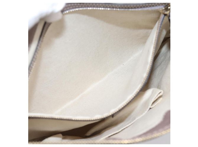 Borsa a tracolla GUCCI GG Canvas Mayfair Beige Gold 257065 Auth 204812 D'oro - vista 21