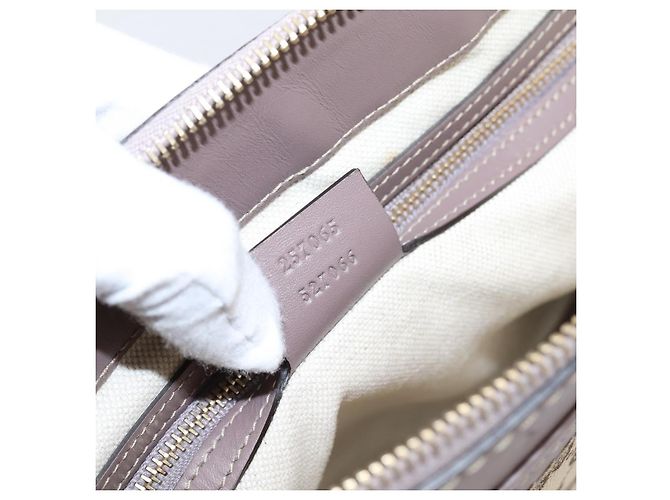 Borsa a tracolla GUCCI GG Canvas Mayfair Beige Gold 257065 Auth 204812 D'oro - vista 22