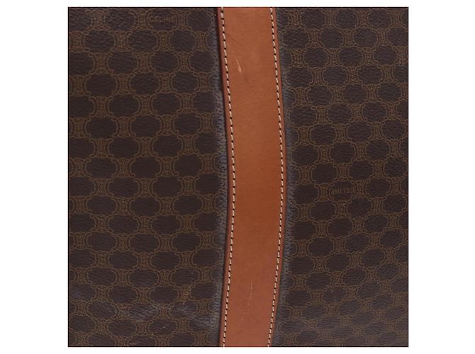 Céline CELINE Macadam Canvas Tote Bag PVC Leder Braun Gold Auth 204387 Golden - Ansicht 6