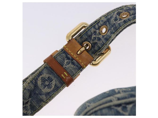 LOUIS VUITTON Monogram Denim Bum Bag Body Bag Blue M95347 LV Auth 204036A - vista 16