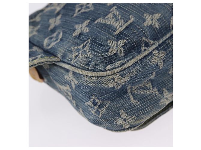 LOUIS VUITTON Monogram Denim Bum Bag Body Bag Blue M95347 LV Auth 204036A - vista 19