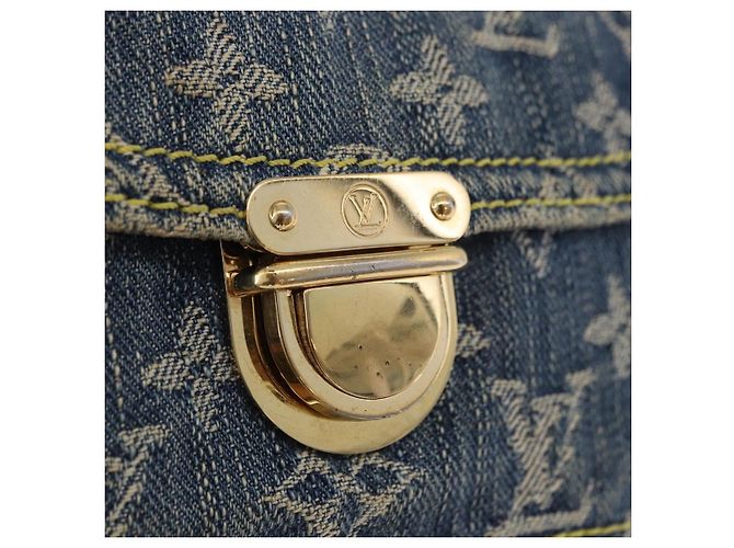 LOUIS VUITTON Monogram Denim Bum Bag Body Bag Blue M95347 LV Auth 204036A - vista 21