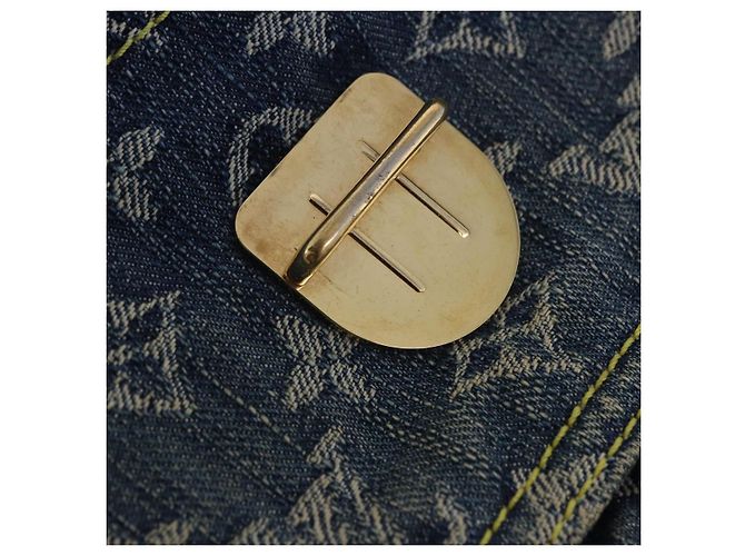 LOUIS VUITTON Monogram Denim Bum Bag Body Bag Blue M95347 LV Auth 204036A - vista 29