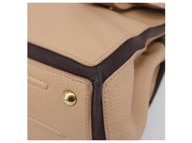 Autre Marque Borsa a mano SAINT LAURENT Muse To Leather 2way Beige Gold Tone 283761 Auth BA15574A - vista 13