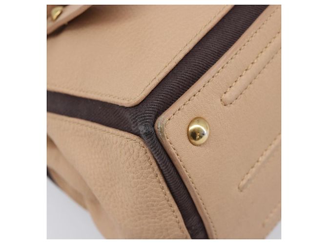 Autre Marque Borsa a mano SAINT LAURENT Muse To Leather 2way Beige Gold Tone 283761 Auth BA15574A - vista 14