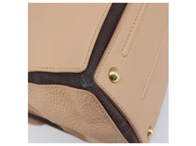 Autre Marque Borsa a mano SAINT LAURENT Muse To Leather 2way Beige Gold Tone 283761 Auth BA15574A - vista 16