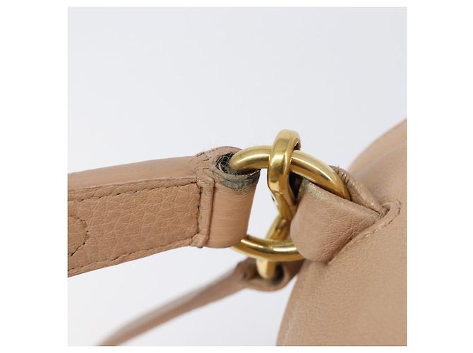 Autre Marque Borsa a mano SAINT LAURENT Muse To Leather 2way Beige Gold Tone 283761 Auth BA15574A - vista 17