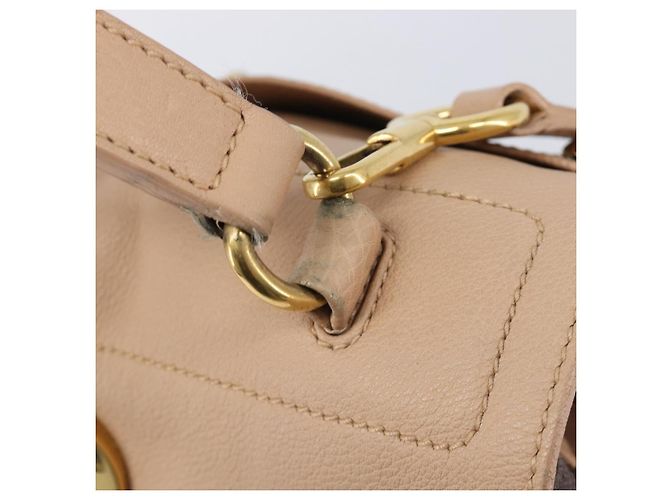 Autre Marque Borsa a mano SAINT LAURENT Muse To Leather 2way Beige Gold Tone 283761 Auth BA15574A - vista 18
