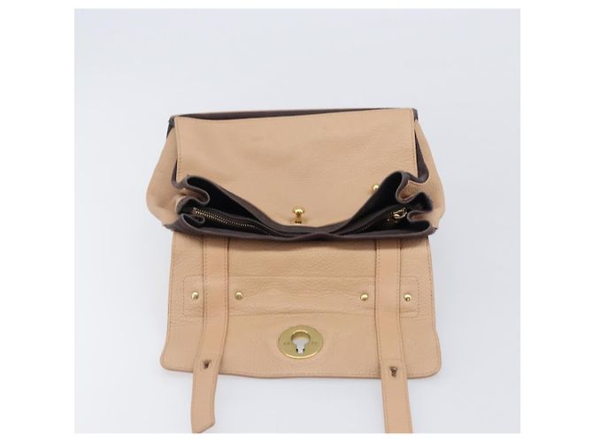 Autre Marque Borsa a mano SAINT LAURENT Muse To Leather 2way Beige Gold Tone 283761 Auth BA15574A - vista 21