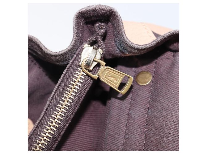 Autre Marque Borsa a mano SAINT LAURENT Muse To Leather 2way Beige Gold Tone 283761 Auth BA15574A - vista 26