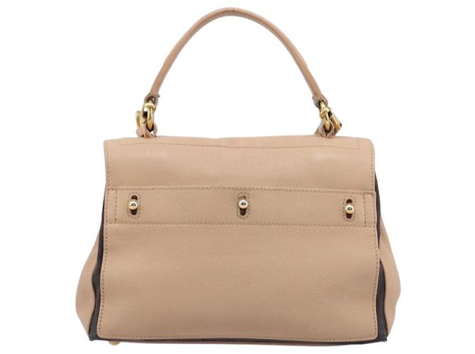 Autre Marque Borsa a mano SAINT LAURENT Muse To Leather 2way Beige Gold Tone 283761 Auth BA15574A - vista 3