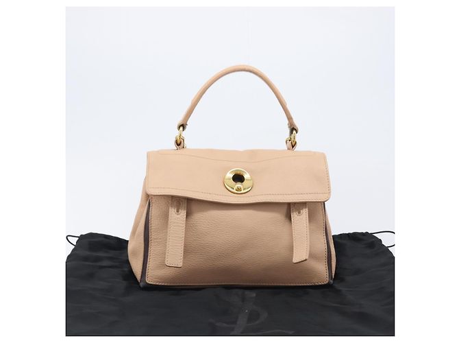 Autre Marque Borsa a mano SAINT LAURENT Muse To Leather 2way Beige Gold Tone 283761 Auth BA15574A - vista 31