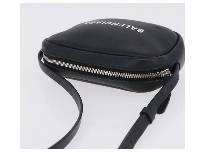 BALENCIAGA Borsa Everyday Camera XS Pelle Nero Argento 489809 Auth 205151V - vista 8