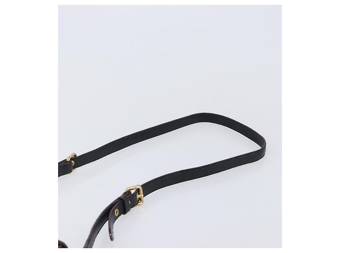 Borsa a tracolla Miu Miu Madras in pelle nera e oro Auth 204572V Nero - vista 14