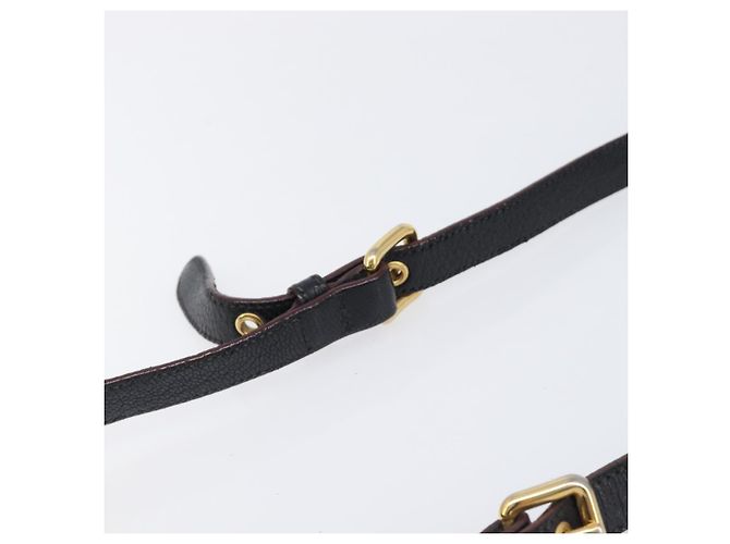Borsa a tracolla Miu Miu Madras in pelle nera e oro Auth 204572V Nero - vista 15