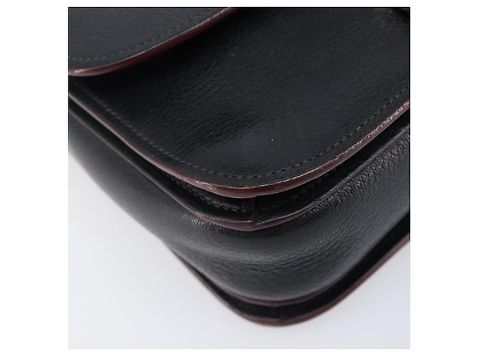 Borsa a tracolla Miu Miu Madras in pelle nera e oro Auth 204572V Nero - vista 17
